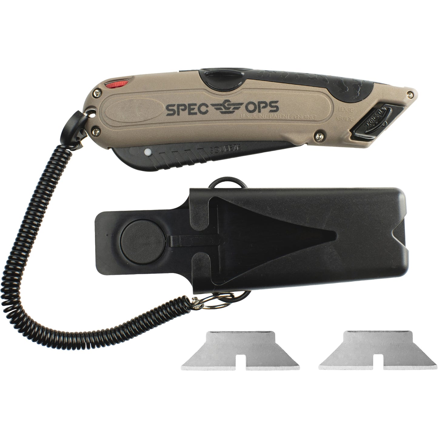 Spec Ops Auto Retractable Safety Knife Olive Green