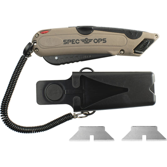 Spec Ops Auto Retractable Safety Knife Olive Green