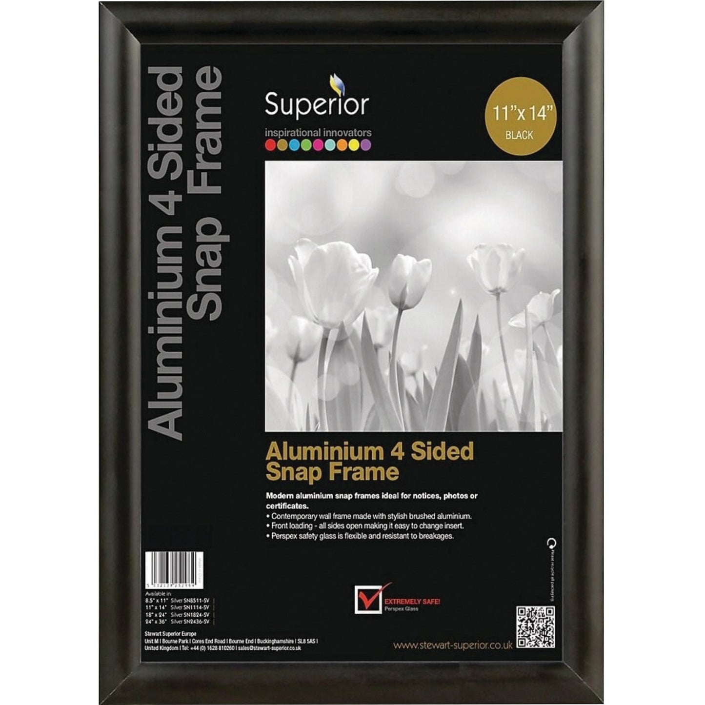 Seco Seco Snap Frame Sign Holder 11" x 14" Black