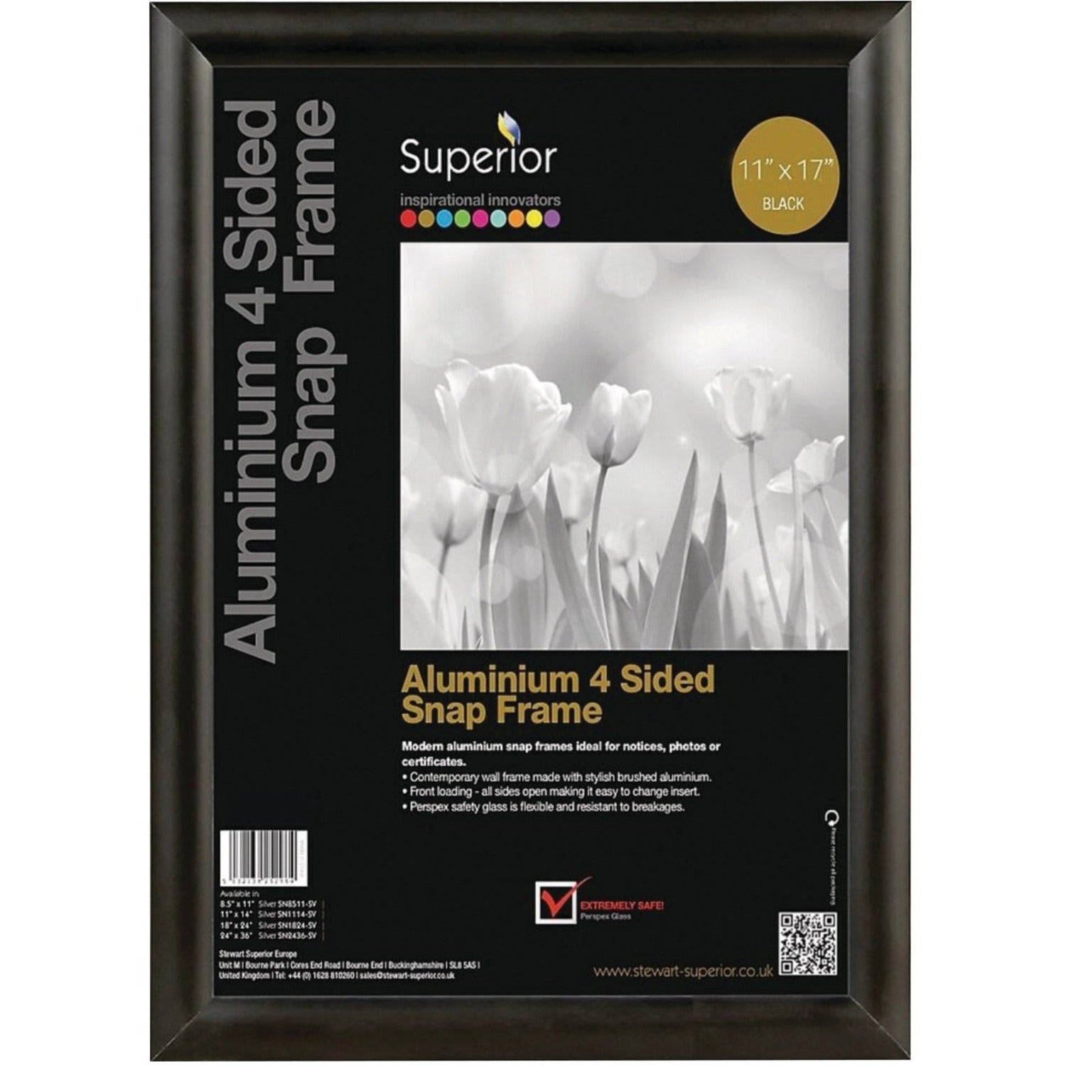 Seco Seco Snap Frame Sign Holder 11" x 17" Black