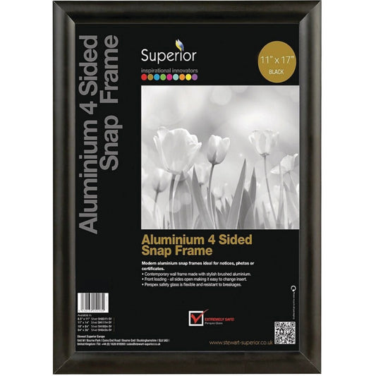 Seco Seco Snap Frame Sign Holder 11" x 17" Black