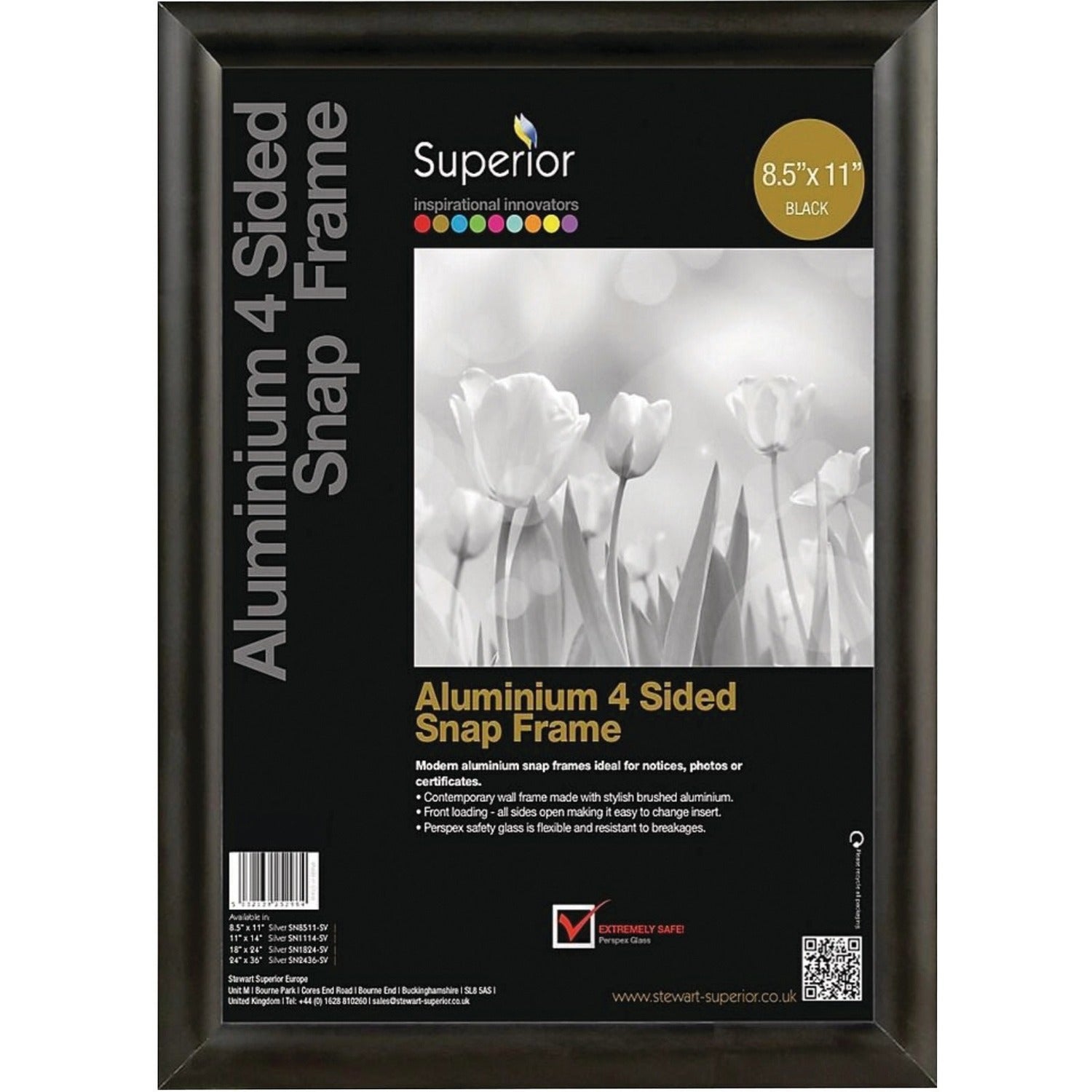 Seco Seco Snap Frame Sign Holder 8-1/2" x 11" Black