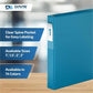 Davis Group Premium Economy, Angle D Ring, Binder, (Turquoise Blue, 1") - 2301-52