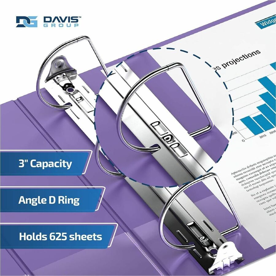 Davis Group Essential Angle D-Ring Binder 3" - 2305-69