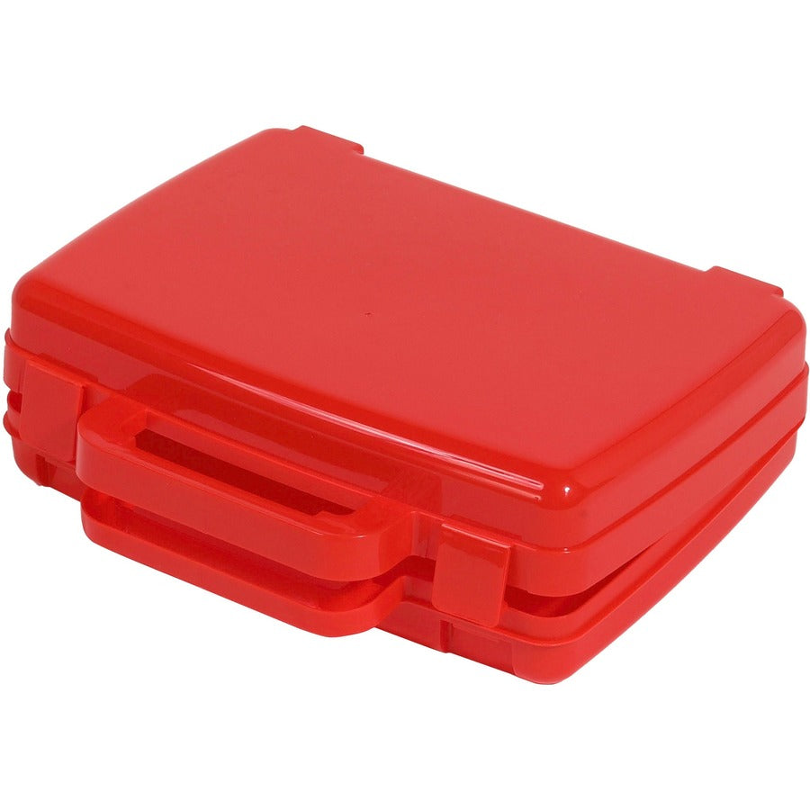 Deflecto Antimicrobial Storage Case Red - 39506RED