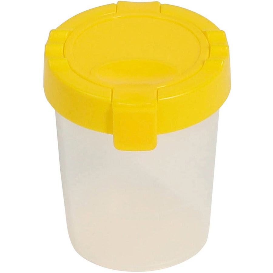 Deflecto Antimicrobial Kids No Spill Paint Cup Yellow - 39515YEL