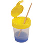 Deflecto Antimicrobial Kids No Spill Paint Cup Yellow - 39515YEL