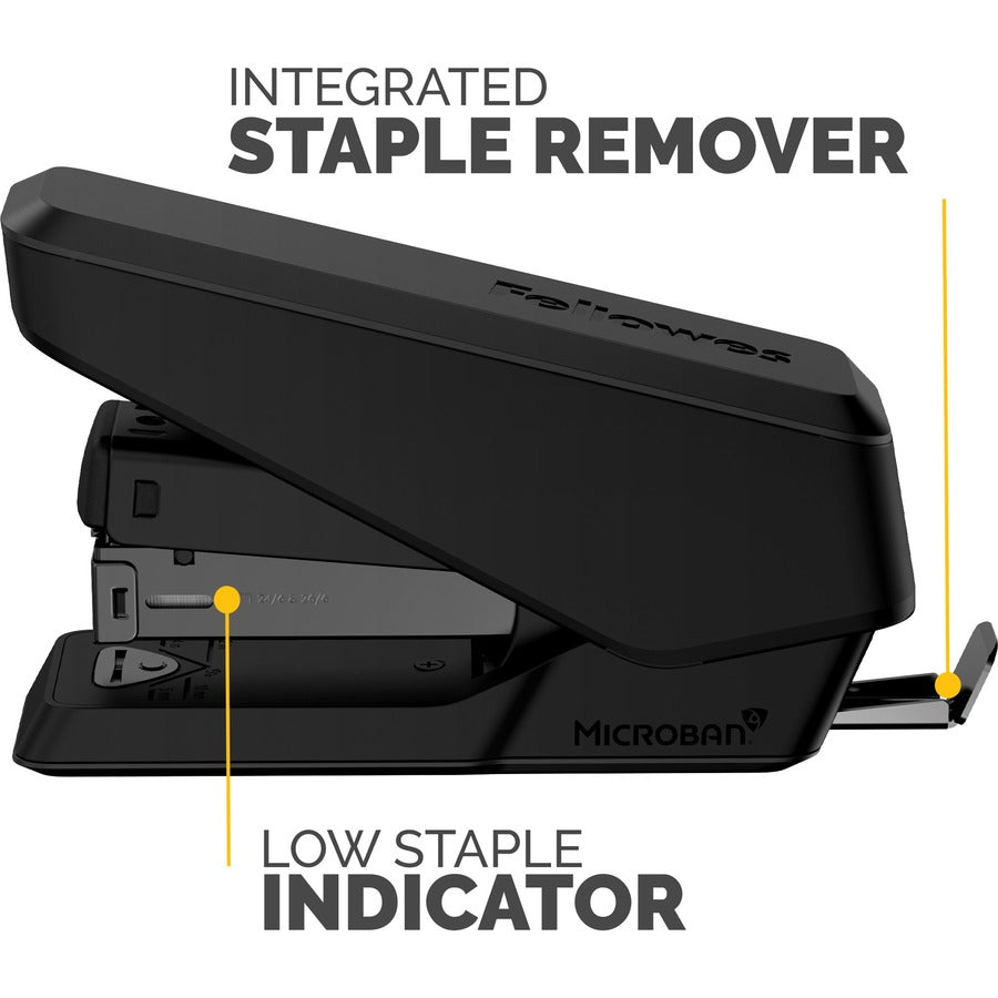 Fellowes LX840 Half Strip EasyPress Stapler - Black - 5010601