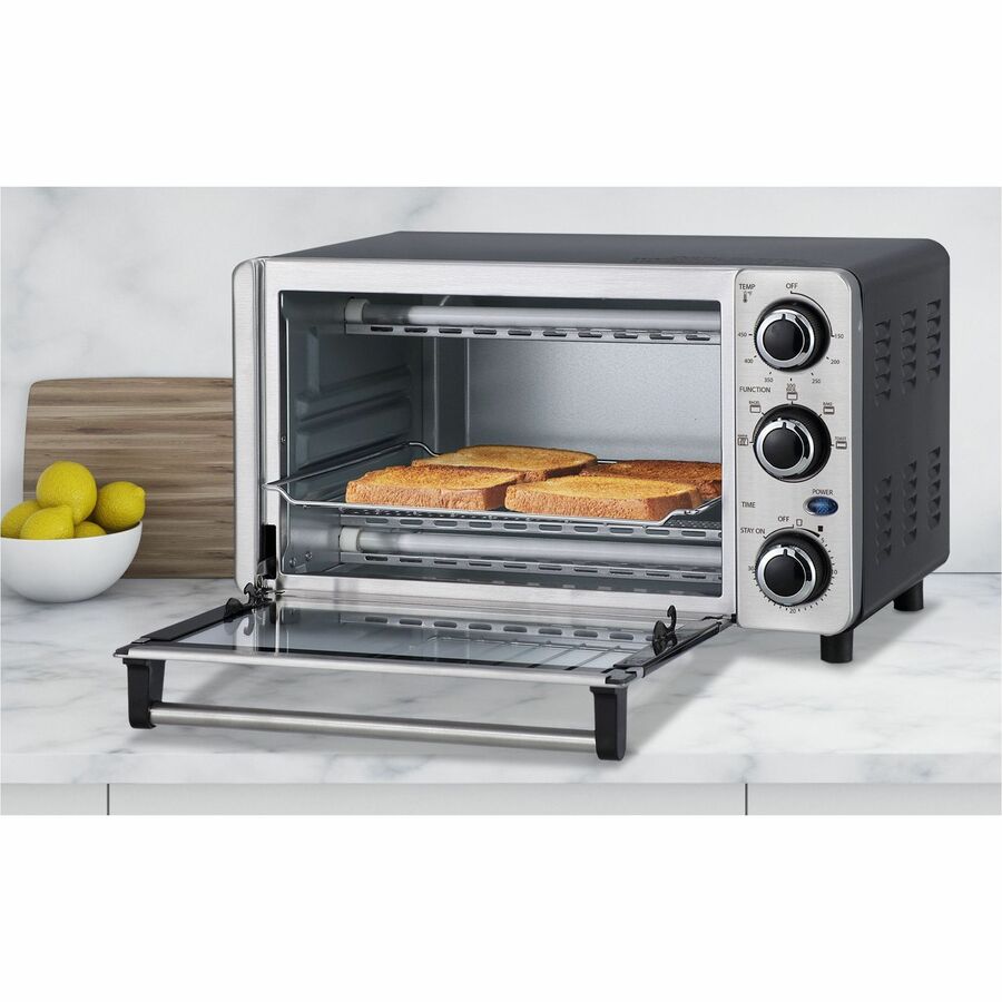 Danby 0.4 cu. ft./12L 4 Slice Countertop Toaster Oven in Stainless Steel - DBTO0412BBSS