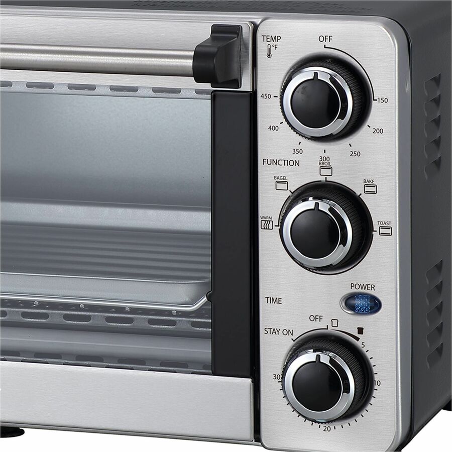 Danby 0.4 cu. ft./12L 4 Slice Countertop Toaster Oven in Stainless Steel - DBTO0412BBSS