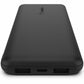 Belkin 15W USB-C 3-Port Power Bank - 10k mAh - 1xUSB-C (15W), 2xUSB-A (10W) - Portable Charger - w/ USB-C Cable - Black - BPB011BTBK
