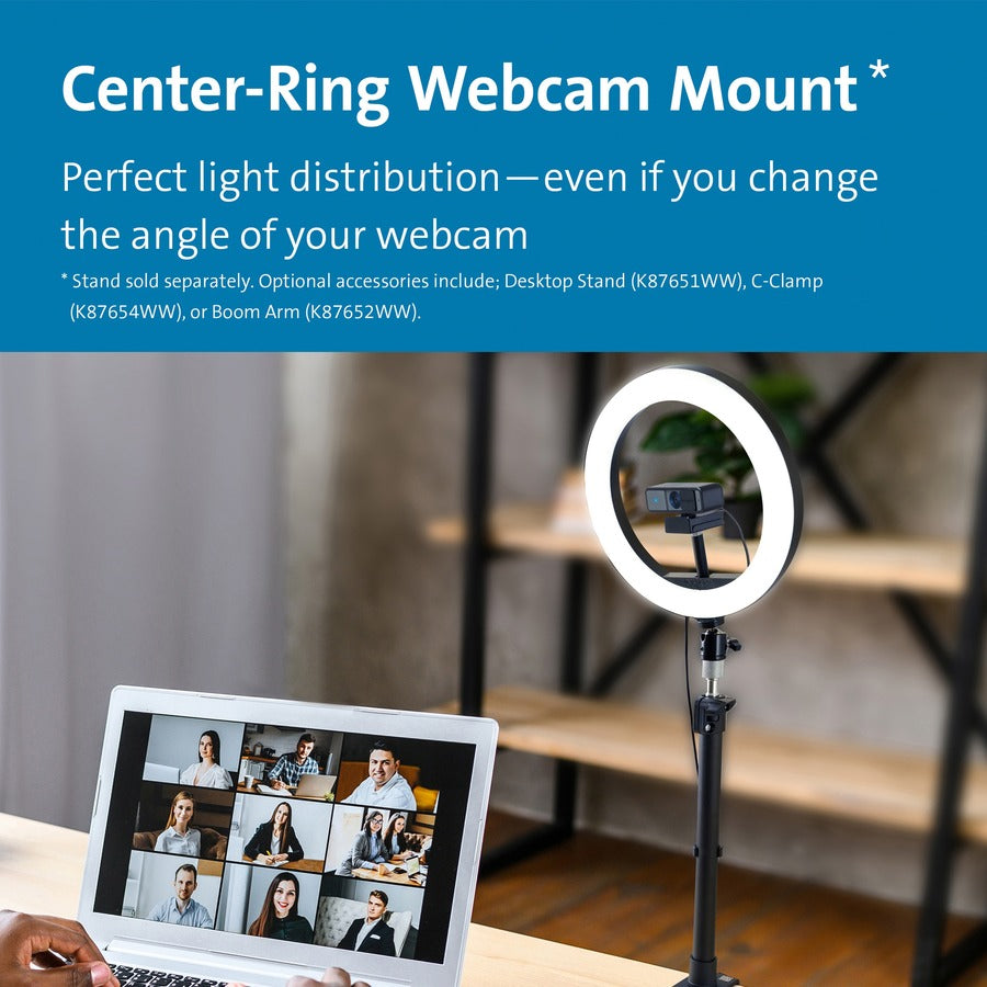 Kensington L1000 Bicolour Ring Light with Webcam Mount - K87653WW