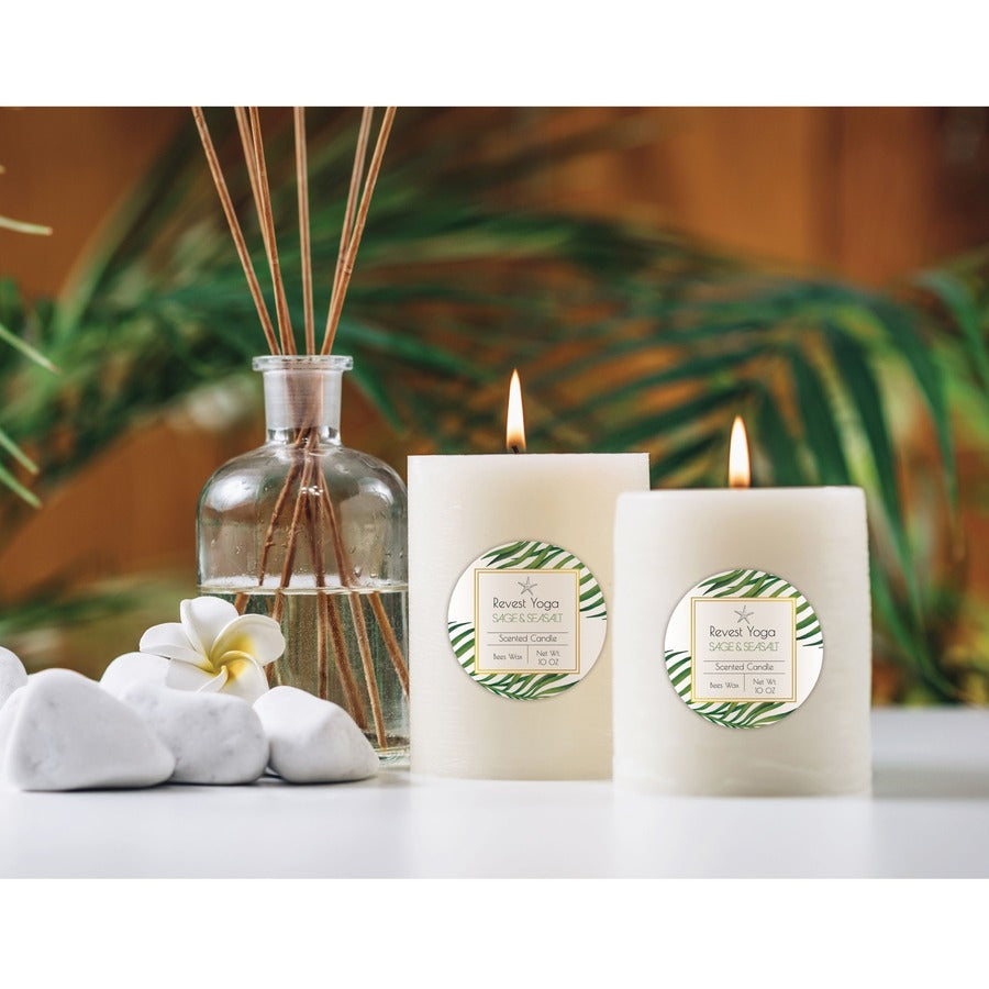 Avery&reg; Glossy White Round Soap and Candle Labels 2" Diameter, Permanent Adhesive, for Laser Printers - 22840