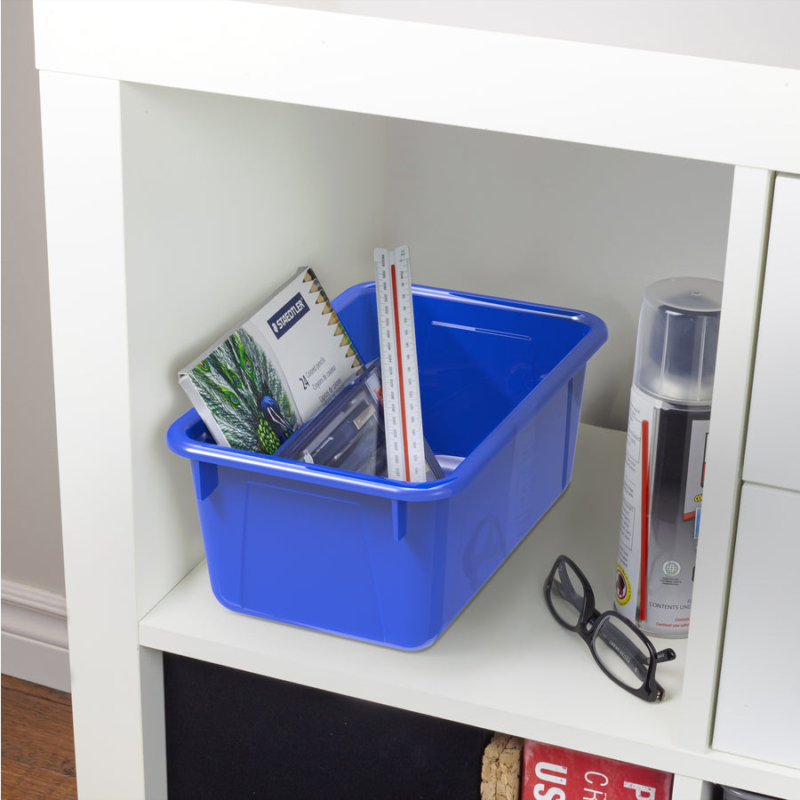 Storex Small Cubby Bin, Assorted Colors - 62406U05C