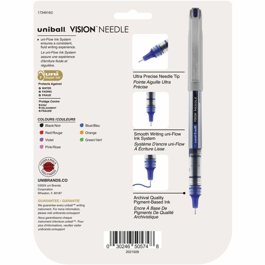 uniball&trade; Vision Needle Rollerball Pens - 1734916C