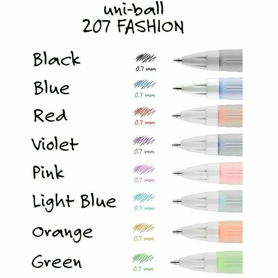 uniball 207 Fashion Retractable Gel Pens - 1739929C