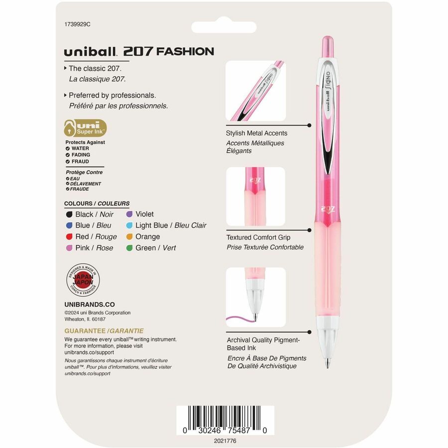 uniball&trade; 207 Fashion Retractable Gel Pens - 1739929C