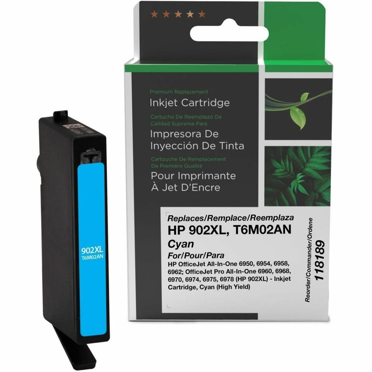CIG Remanufactured High Yield Inkjet Ink Cartridge 902XL (HP 902XL, HP T6M02AN) - Cyan - 1 Each