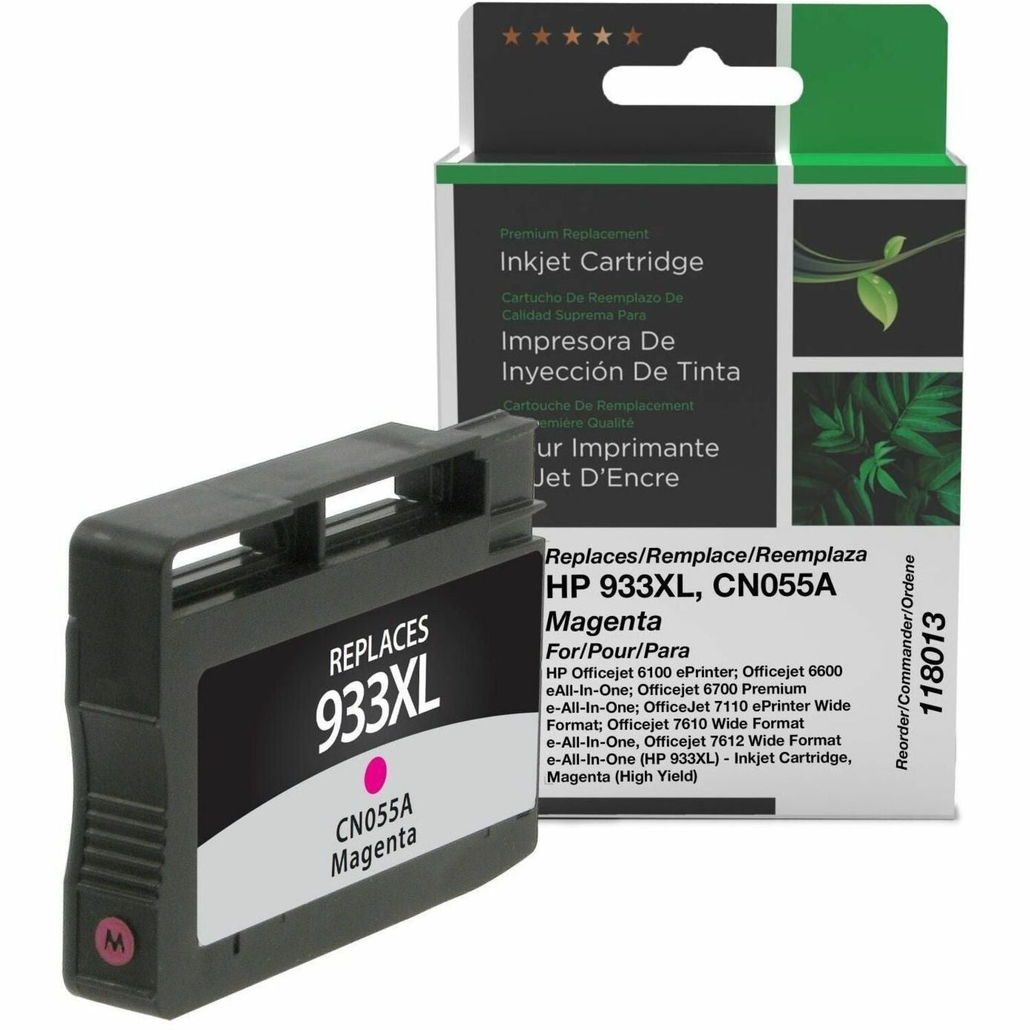 CIG Remanufactured High Yield Inkjet Ink Cartridge 933XL (CN055A) - Magenta - 1 Each