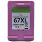 Eco Ink Ink Cartridge - Remanufactured for Hewlett Packard 3YM58AN - Color - RHP67XLC-EI