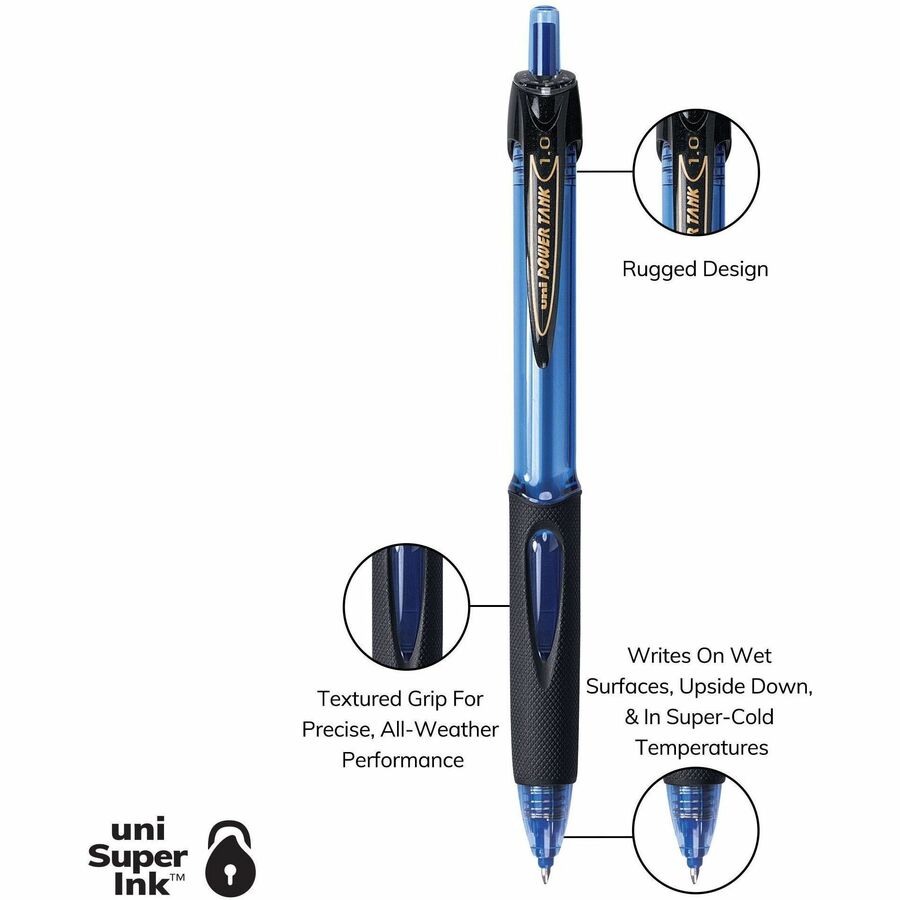 uniball™ Power Tank Retractable Ballpoint Pens - UBC42071