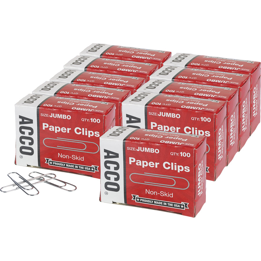 ACCO Economy Jumbo Non-Skid Paper Clips - ACC72585