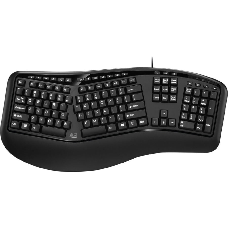 Adesso Ergonomic Wired Keyboard - AKB-150UB