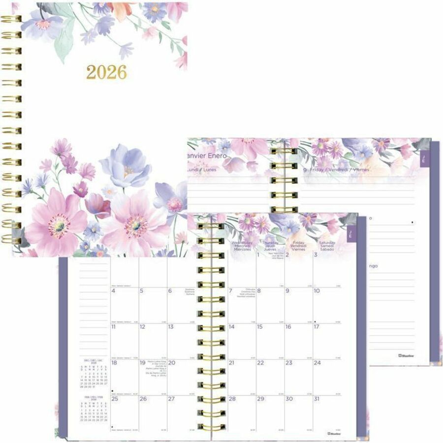 Blueline Passion Weekly/Monthly Planner 8"x 5" , Bilingual - C34001C.01B
