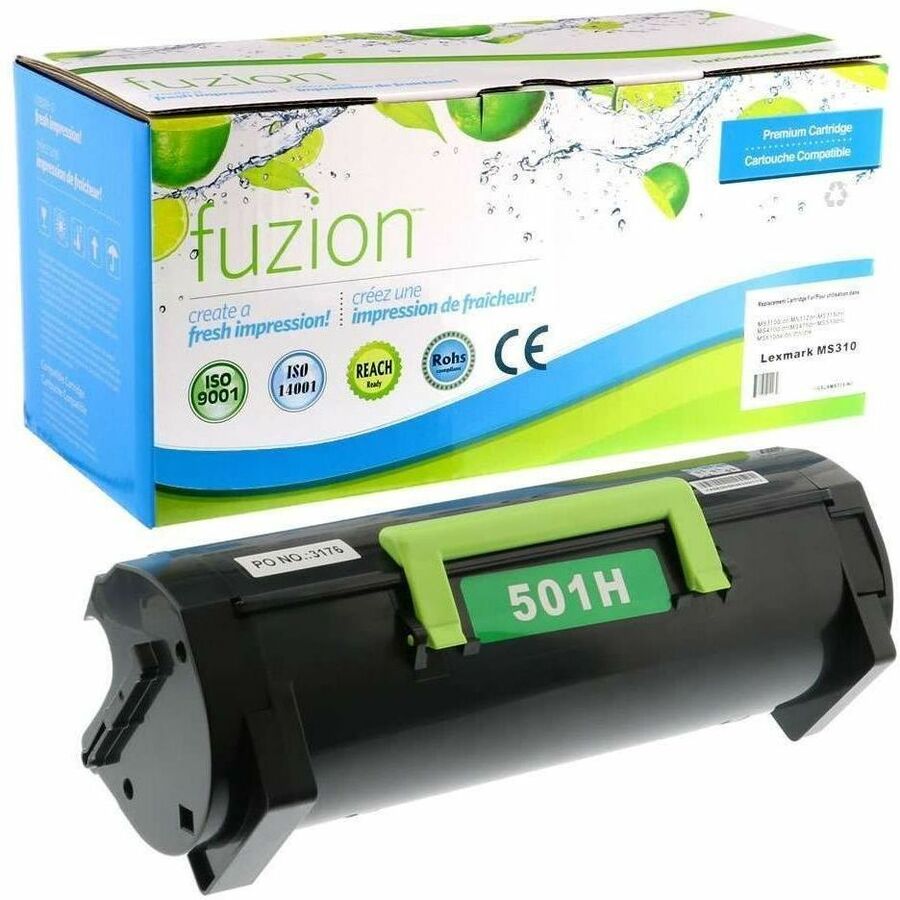fuzion Compatible Toner High Yield for Lexmark 50F1H00 - Black