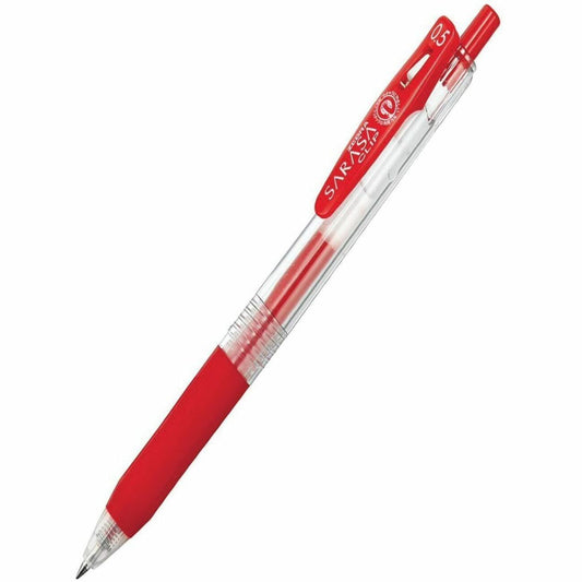 Zebra Pen Sarasa Clip Gel Retractable 0.5mm Red Dozen