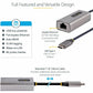 StarTech.com USB-C to Ethernet Adapter, 10/100/1000 Mbps, Gigabit Network Adapter, ASIX AX88179A, 1ft/30cm Cable, Windows/macOS/Linux - US1GC30B2