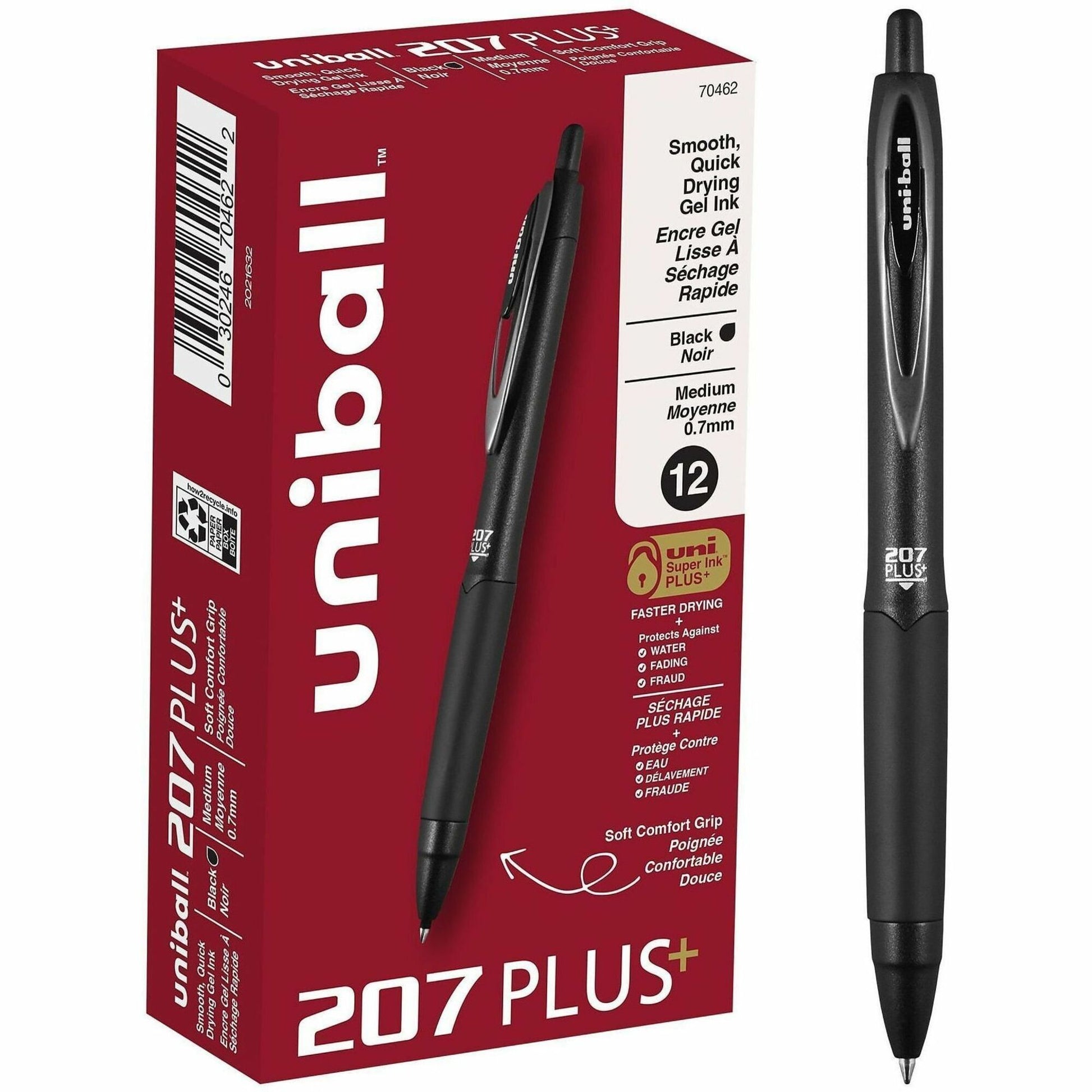 uniball&trade; 207 Plus+ Retractable Gel Pens