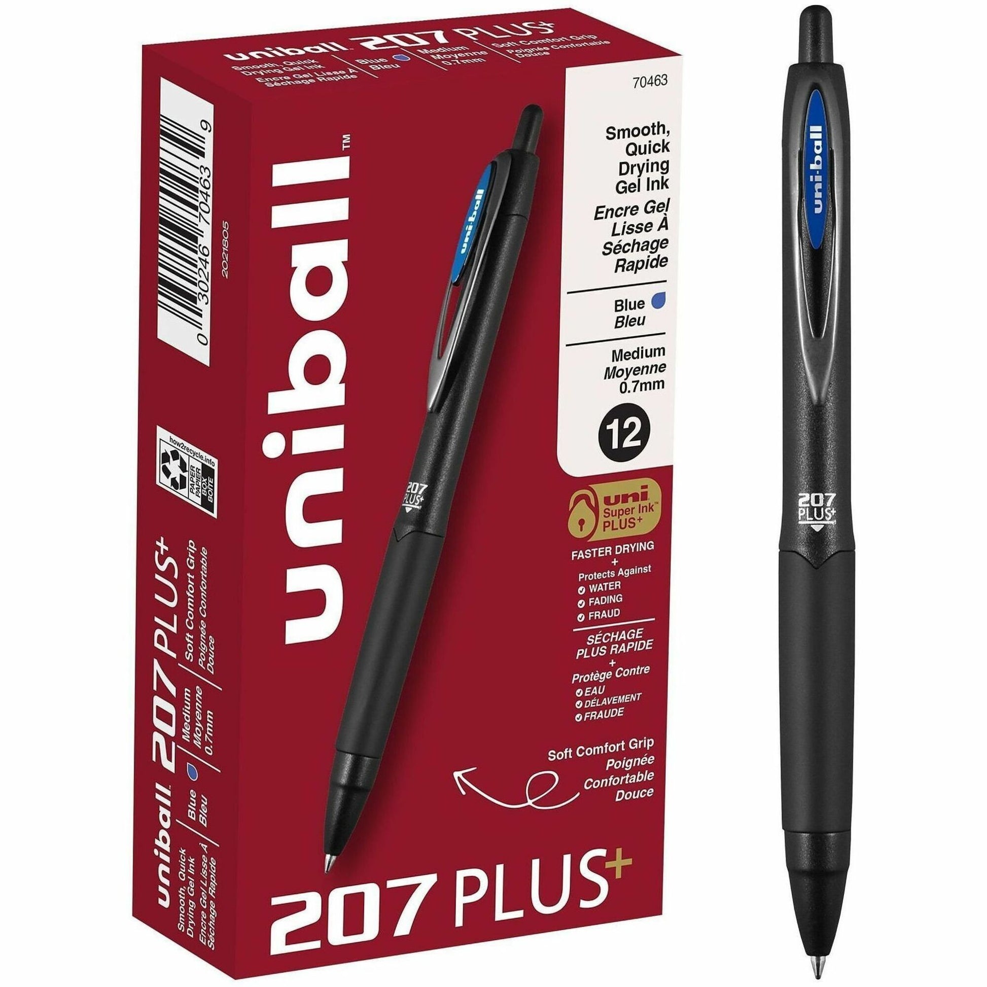 uniball&trade; 207 Plus+ Retractable Gel Pens
