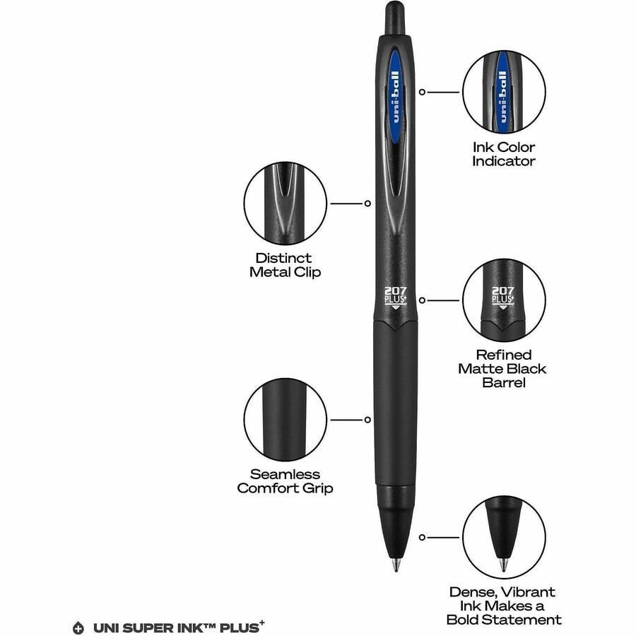 uniball&trade; 207 Plus+ Retractable Gel Pens - 70463