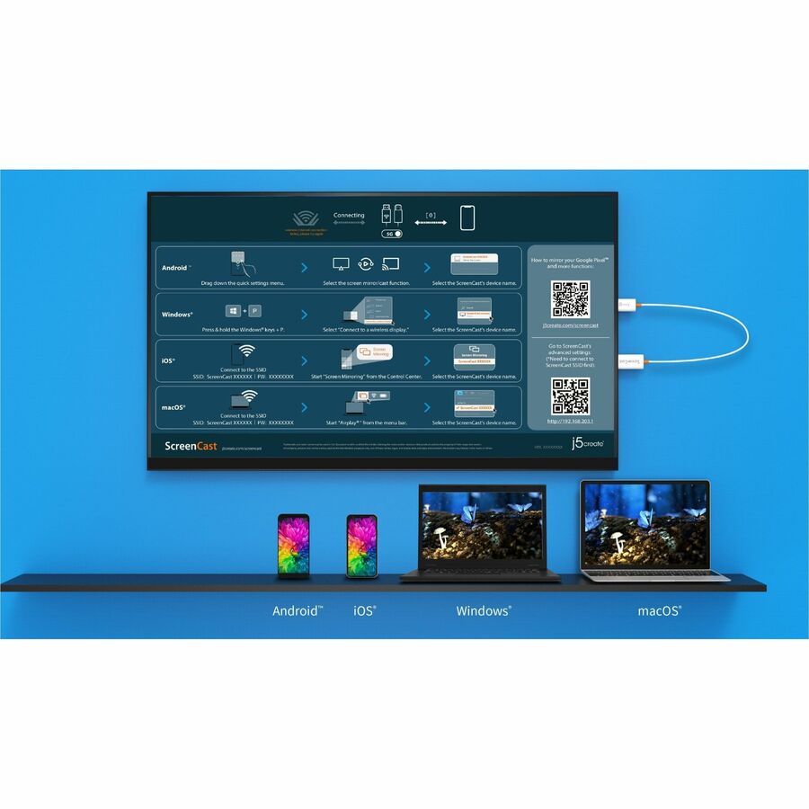 j5 create ScreenCast Wireless Display Adapter - JVAW56