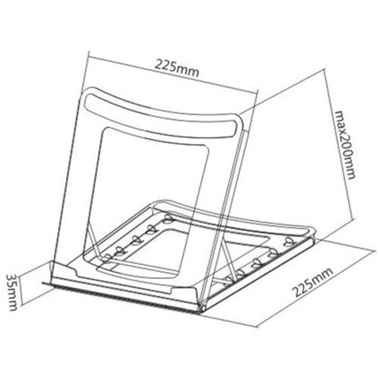 IntekView Height Adjustable Ergonomic Laptop & Tablet Stand - LR100