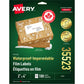 Avery Rectangle Waterproof Labels 2" x 4" , Permanent Adhesive, for Laser Printers