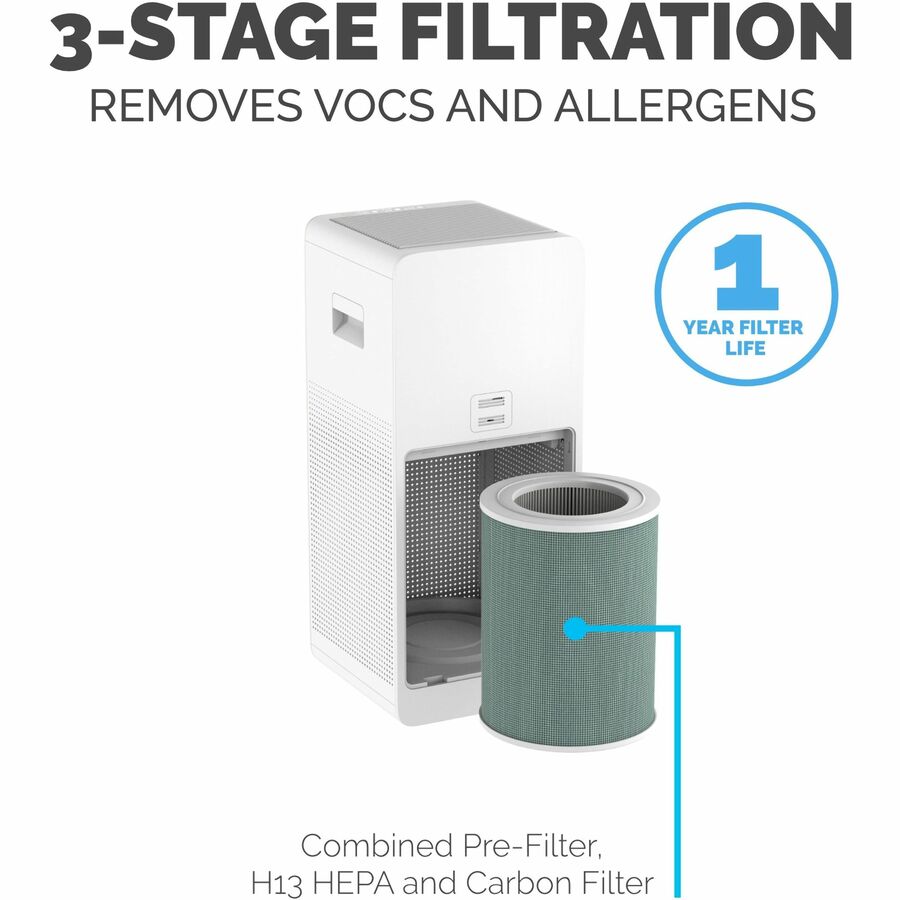 Fellowes AeraMax SE Air Purifier - True HEPA, Activated Carbon - 915 Sq. ft.- White - 9794601