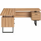 Monarch Specialties Computer Desk - 70"L / Reclaimed Wood / Black Metal / L/R - I7612