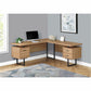 Monarch Specialties Computer Desk - 70"L / Reclaimed Wood / Black Metal / L/R - I7612