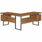 Monarch Specialties Computer Desk - 70"L / Walnut / Black Metal / L/R Face - I 7610