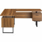 Monarch Specialties Computer Desk - 70"L / Walnut / Black Metal / L/R Face - I 7610