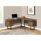 Monarch Specialties Computer Desk - 70"L / Walnut / Black Metal / L/R Face - I 7610