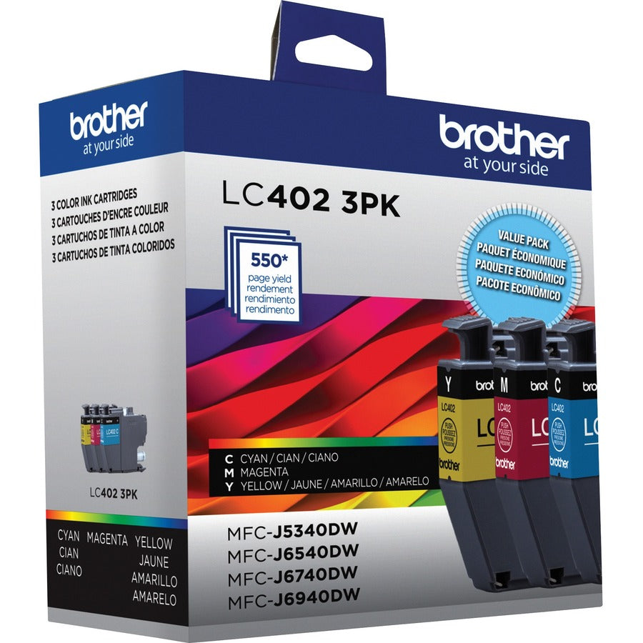 Brother Original Standard Yield Inkjet Ink Cartridge - Cyan, Magenta, Yellow - 1 Pack - LC4023PKS