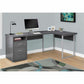 Monarch Specialties Computer Desk - 80"L / Grey Left Or Right Facing - I 7257