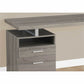 Monarch Specialties Computer Desk - 60"L / Dark Taupe / Silver Metal - I 7145