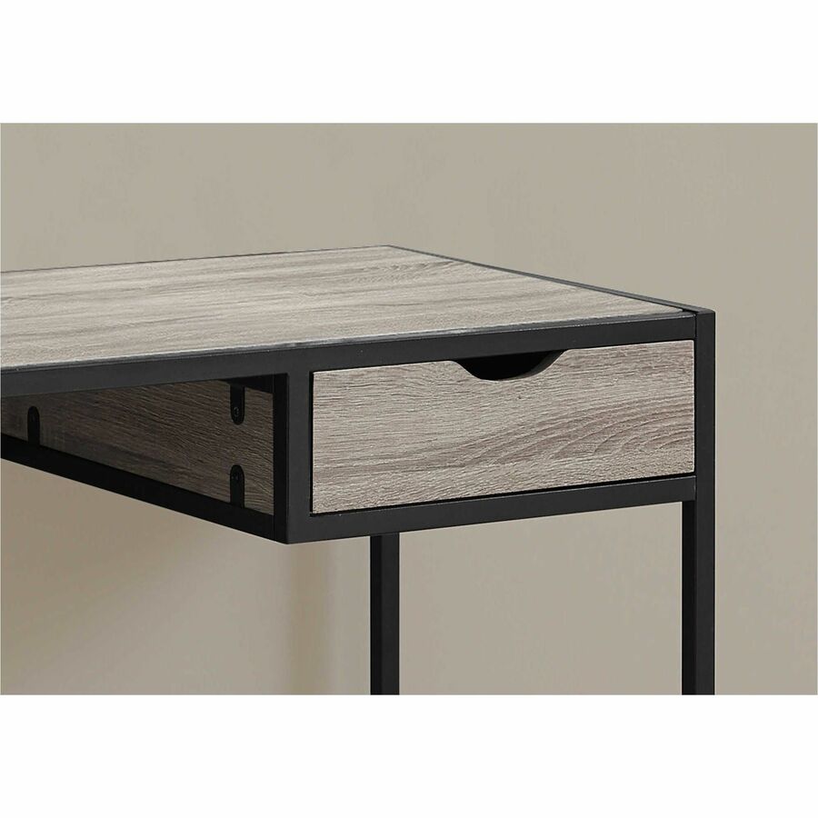 Monarch Specialties Computer Desk - 42"l / Dark Taupe / Black Metal - I 7221