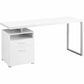 Monarch Specialties Computer Desk - 60"L / White / Silver Metal