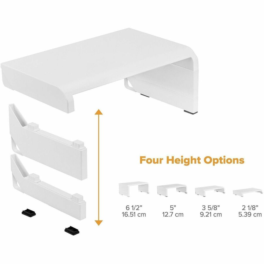 Bostitch Konnect Adjustable Monitor Stand Riser - KT-STAND-WHT