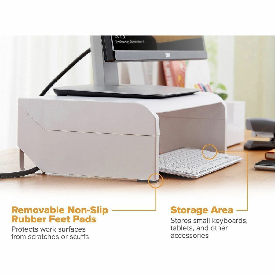 Bostitch Konnect Adjustable Monitor Stand Riser - KT-STAND-WHT